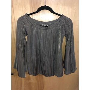 Olive of-the-shoulder Top
